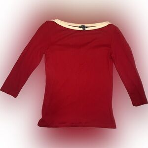Sold Ralph Lauren Red Fitted Long Sleeve Tee